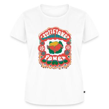 Puissance du chou-fleur - T-shirt Premium bio Femme - blanc - Devant - AI Model Female 172 dark (172cm)