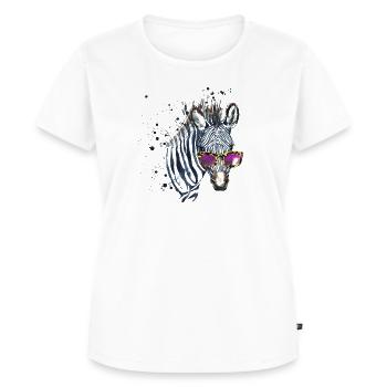 Animal Planet Zebra With Sunglasses - Women's Premium Organic T-shirt - white - Front - AI Model Female 172 dark (172cm)