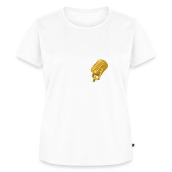 Schlager Schlagermusik Mikrofon Schlagerparty - Frauen Premium Bio T-Shirt - Weiß - Vorne - AI Model Female 172 dark (172cm)