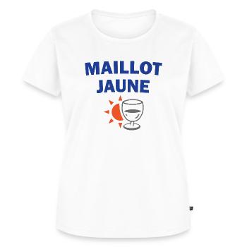 Maillot jaune - T-shirt Premium bio Femme - blanc - Devant - AI Model Female 172 dark (172cm)