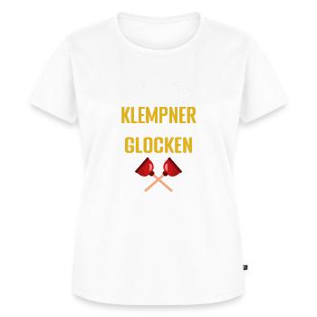 Klempner spielt gern mit Glocken Installateur - Frauen Premium Bio T-Shirt - Weiß - Vorne - AI Model Female 172 dark (172cm)