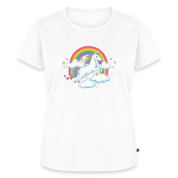 Licorne sous l’arc-en-ciel - T-shirts magiques - T-shirt Premium bio Femme - blanc - Devant - AI Model Female 172 dark (172cm)