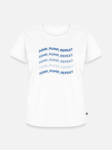 jump pump foil repeat - Frauen Premium Bio T-Shirt - Weiß
