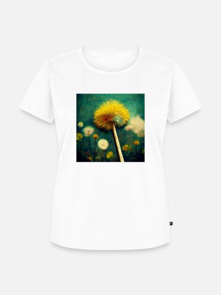 Löwenzahn Bild - Frauen Premium Bio T-Shirt - Weiß