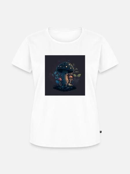 Aesthetic mushroom design - Frauen Premium Bio T-Shirt - Weiß