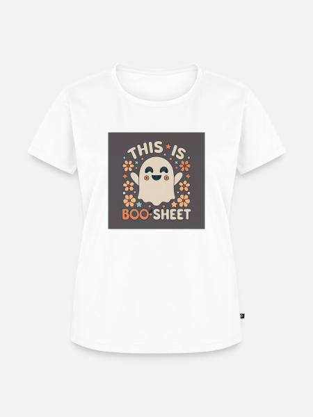 This is Boo Sheet - Frauen Premium Bio T-Shirt - Weiß