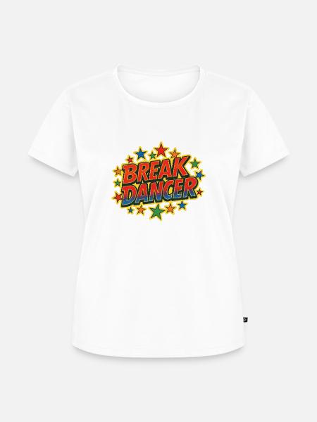 Break Dance Kirmes - Frauen Premium Bio T-Shirt - Weiß