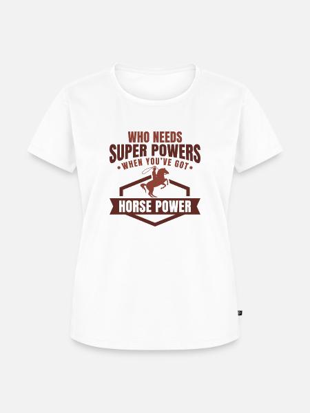 Pferdestärken - Frauen Premium Bio T-Shirt - Weiß