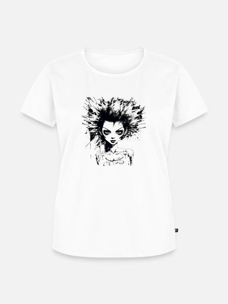 3 Weiblicher Punkrock - Frauen Premium Bio T-Shirt - Weiß
