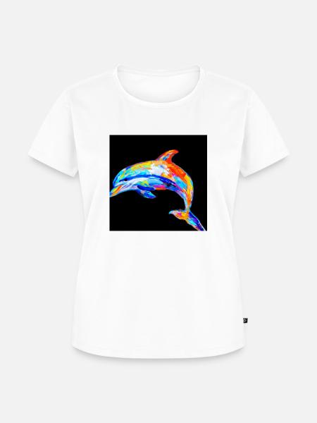 Delphin - Frauen Premium Bio T-Shirt - Weiß