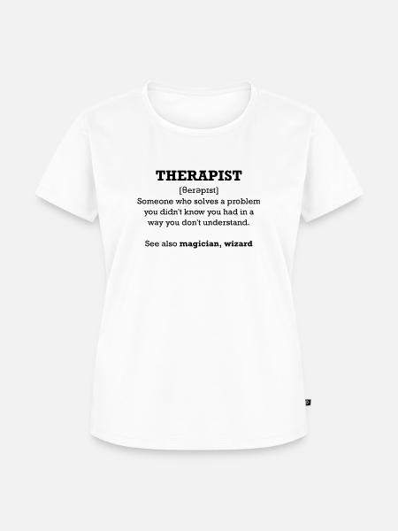 Therapist - wizard - Frauen Premium Bio T-Shirt - Weiß