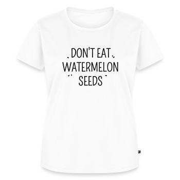 Don't eat watermelon seeds - Women's Premium Organic T-shirt - white - Front - AI Model Female 172 dark (172cm)