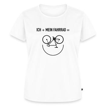 Ich + Mein Fahrrad - Radsport Rennrad Smile - Frauen Premium Bio T-Shirt - Weiß - Vorne - AI Model Female 172 dark (172cm)
