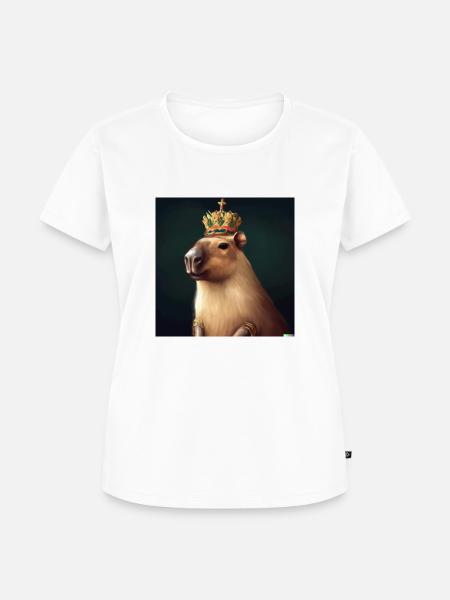 King Capybara - Frauen Premium Bio T-Shirt - Weiß