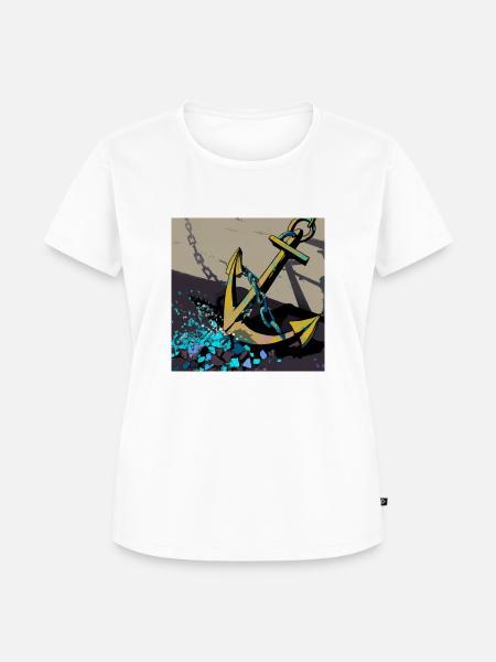 Anchor Design Zero - Frauen Premium Bio T-Shirt - Weiß