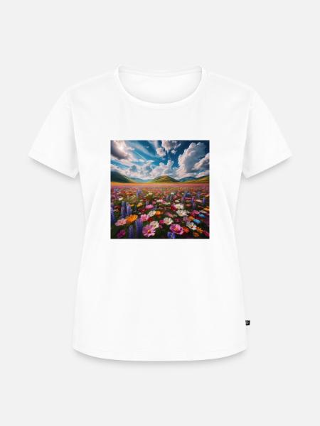 Blühendes Paradies - Frauen Premium Bio T-Shirt - Weiß