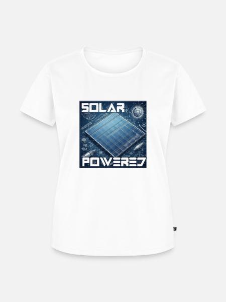Solar Powered - Frauen Premium Bio T-Shirt - Weiß