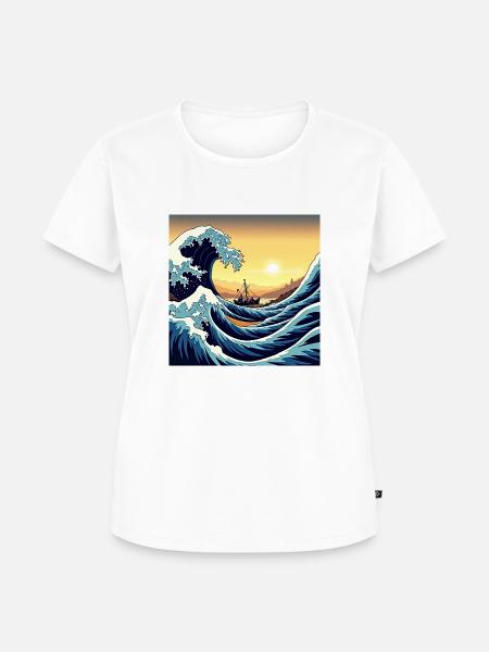 Mystic Waves - Frauen Premium Bio T-Shirt - Weiß