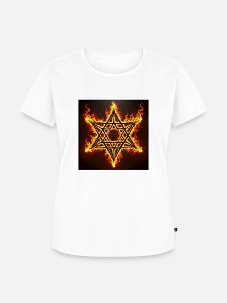 Demon Star - Frauen Premium Bio T-Shirt - Weiß
