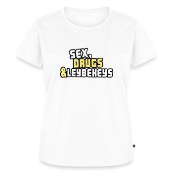 Frankenwaldshirts - Leybekeys - Frauen Premium Bio T-Shirt - Weiß - Vorne - AI Model Female 172 dark (172cm)