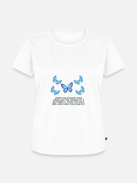 Butterfly - Frauen Premium Bio T-Shirt - Weiß