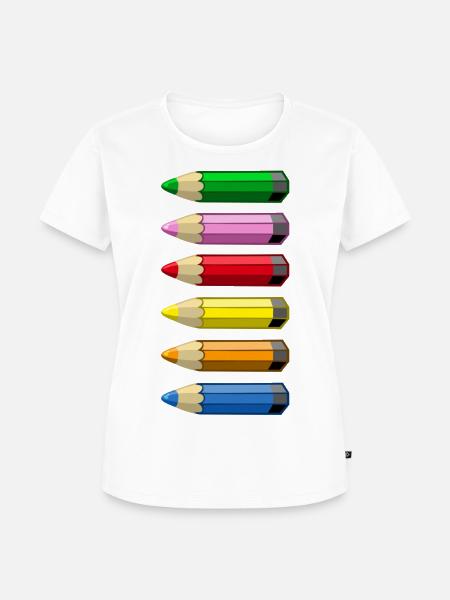 Buntstifte - Frauen Premium Bio T-Shirt - Weiß