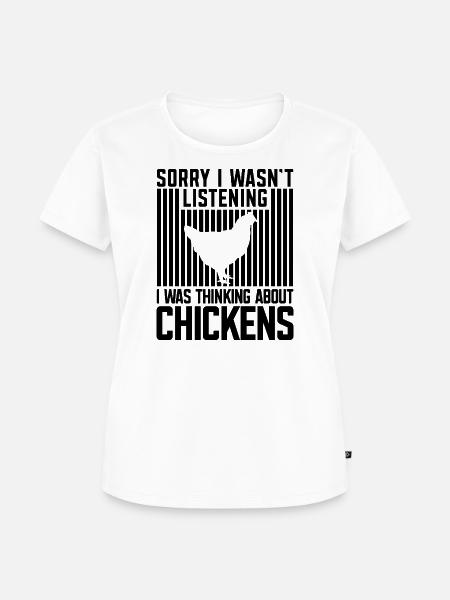 Hühner Humor - Frauen Premium Bio T-Shirt - Weiß
