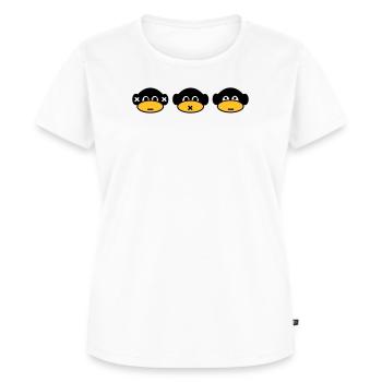 monkeys - Women's Premium Organic T-shirt - white - Front - AI Model Female 172 dark (172cm)
