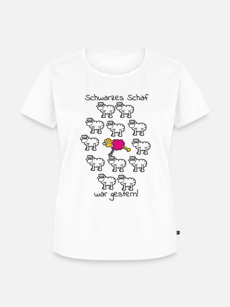 schwarzes Schaf war gestern - Frauen Premium Bio T-Shirt - Weiß
