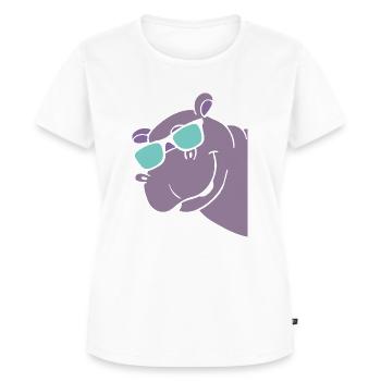 Nilpferd - Frauen Premium Bio T-Shirt - Weiß - Vorne - AI Model Female 172 dark (172cm)