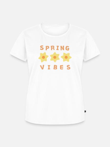 Frühlingsblumen - Frauen Premium Bio T-Shirt - Weiß
