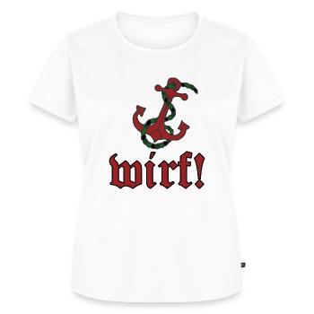 Panzerpioniere Bundeswehr Anker wirf - Frauen Premium Bio T-Shirt - Weiß - Vorne - AI Model Female 172 dark (172cm)