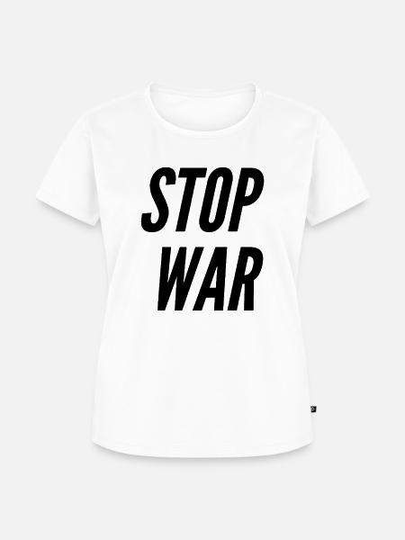 Stop War - Frauen Premium Bio T-Shirt - Weiß