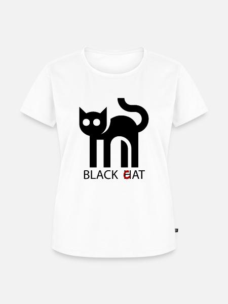 Black (H)Cat - Frauen Premium Bio T-Shirt - Weiß