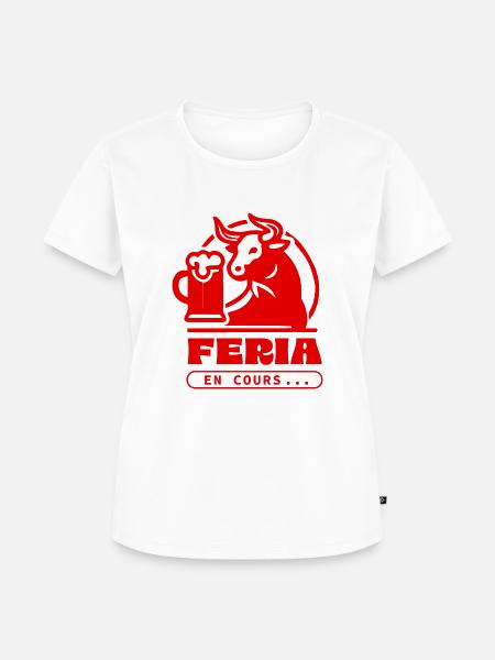 Laufende Feria - Frauen Premium Bio T-Shirt - Weiß