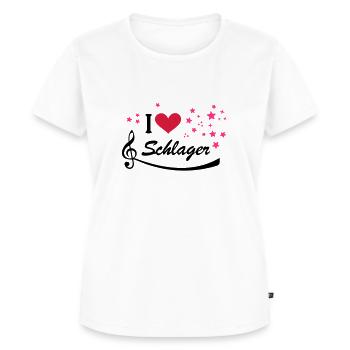 I love pop * Schlagerfan pop music fan - Women's Premium Organic T-shirt - white - Front - AI Model Female 172 dark (172cm)