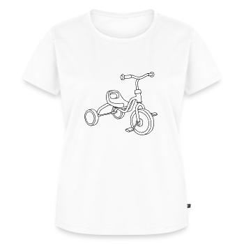 Kinderdreirad - Frauen Premium Bio T-Shirt - Weiß - Vorne - AI Model Female 172 dark (172cm)
