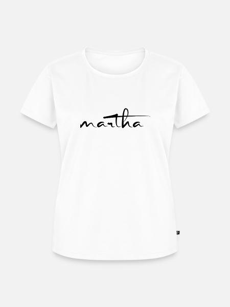 Martha Unterschrift - Frauen Premium Bio T-Shirt - Weiß