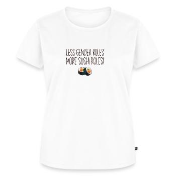 Geschlechterrolle Sexismus Feminismus Geschenkidee - Frauen Premium Bio T-Shirt - Weiß - Vorne - AI Model Female 172 dark (172cm)