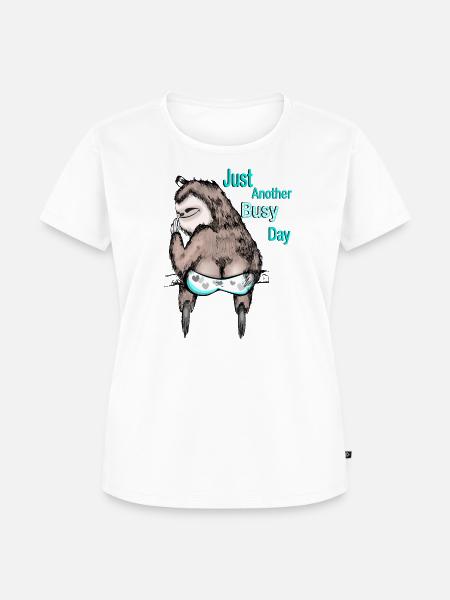 Beschäftigt - Frauen Premium Bio T-Shirt - Weiß