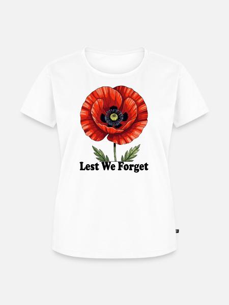 Damit wir Poppy nicht vergessen - Frauen Premium Bio T-Shirt - Weiß