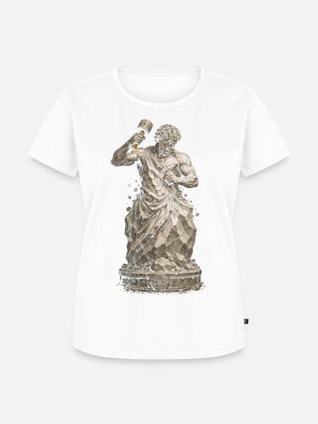 Steinmetz Steinmetzhandwerk - Frauen Premium Bio T-Shirt - Weiß