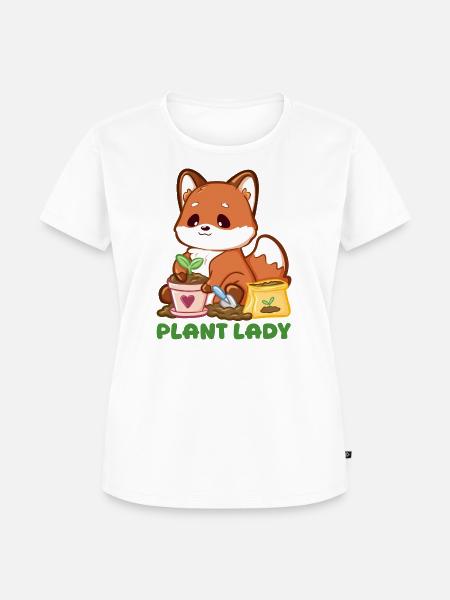 Kleiner Fuchs Pflanzenglück - Frauen Premium Bio T-Shirt - Weiß