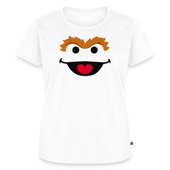 Sesamstraße Oscar Gesicht - Frauen Premium Bio T-Shirt - Weiß - Vorne - AI Model Female 172 dark (172cm)