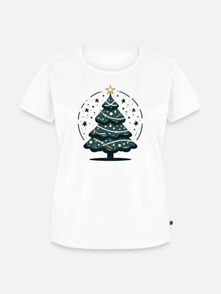 Weihnachtsbaum Tannenbaum Christbaum - Frauen Premium Bio T-Shirt - Weiß