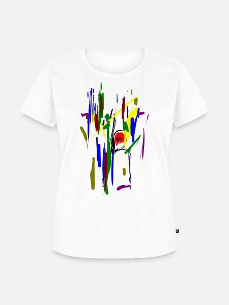 Abstrakt Farbe - Frauen Premium Bio T-Shirt - Weiß