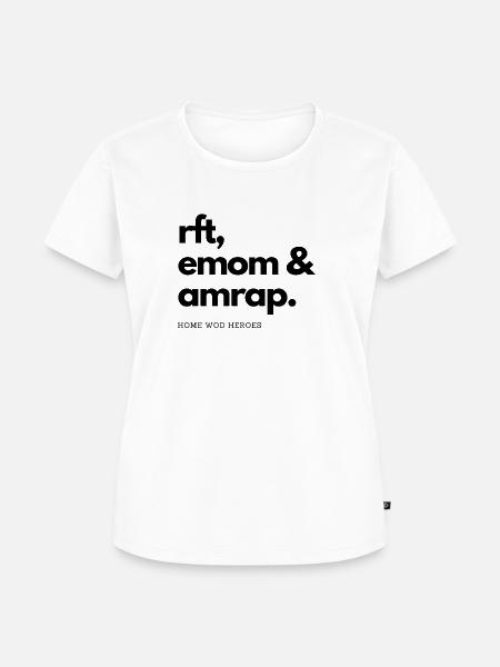 rft emom & amrap - Frauen Premium Bio T-Shirt - Weiß