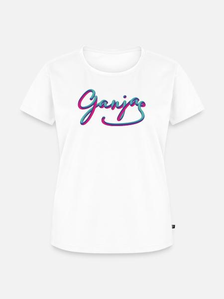 Ganja 3D Brief - Frauen Premium Bio T-Shirt - Weiß