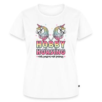Hobby horsing - Frauen Premium Bio T-Shirt - Weiß - Vorne - AI Model Female 172 dark (172cm)