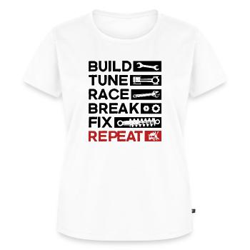 Car Mechanic - Build Tune Race Break Fix - Women's Premium Organic T-shirt - white - Front - AI Model Female 172 dark (172cm)